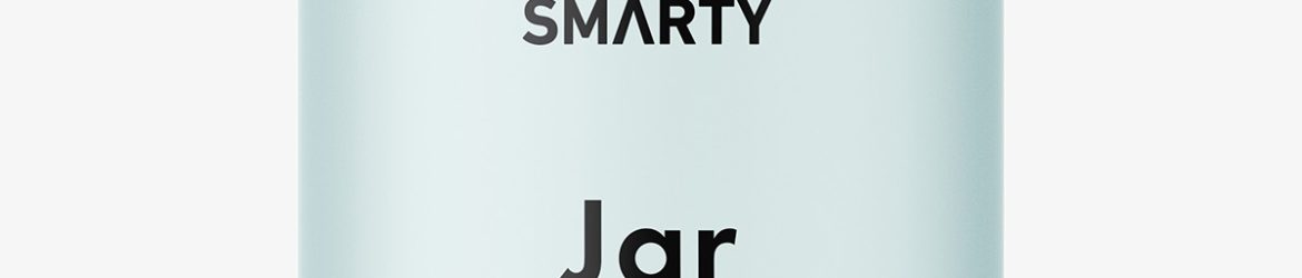 Empty frosted jar mockup