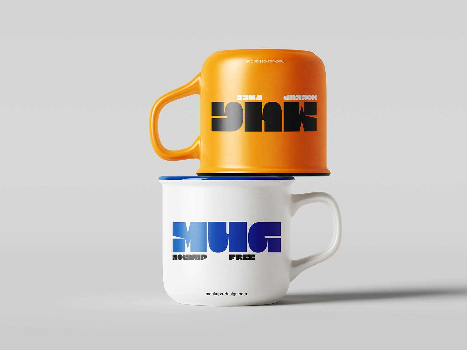 Enamel-style rim mug mockup