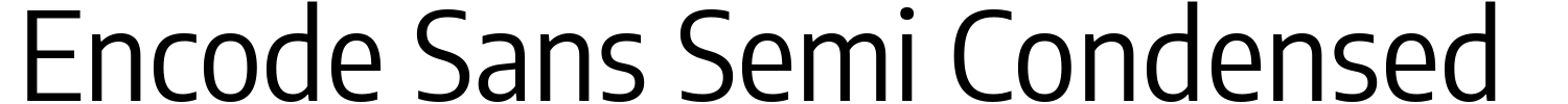 Encode Sans Semi Condensed Font