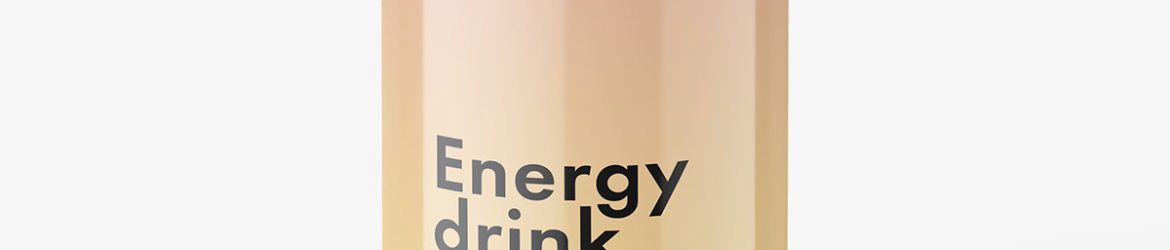 Energy drink can mockup / glossy
