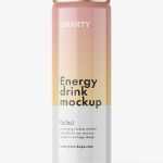 Energy drink can mockup / glossy