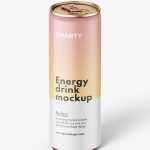 Energy drink can mockup / matt