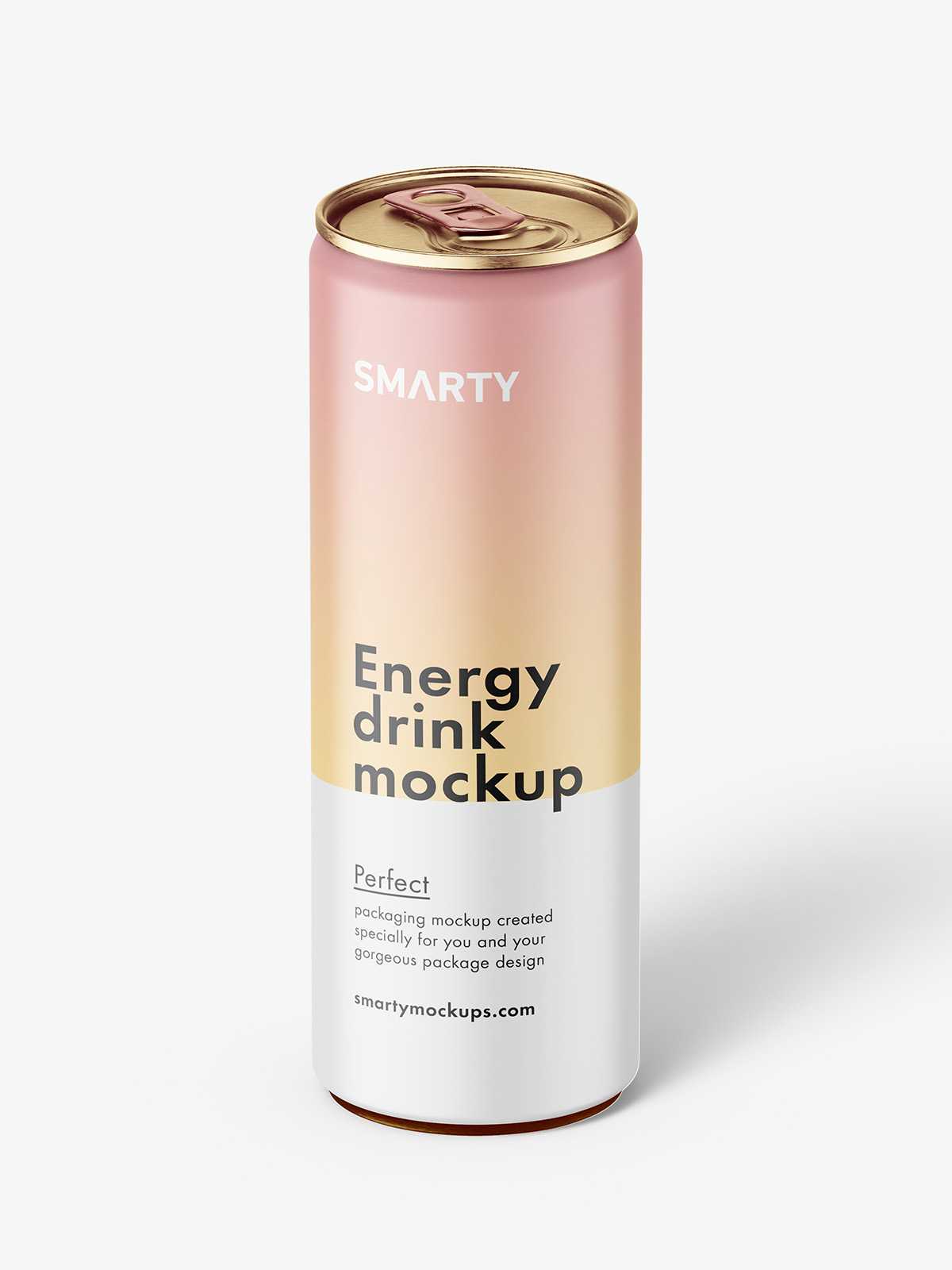 Energy drink can mockup / matt