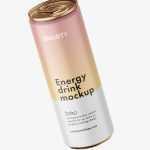 Energy drink can mockup / matt