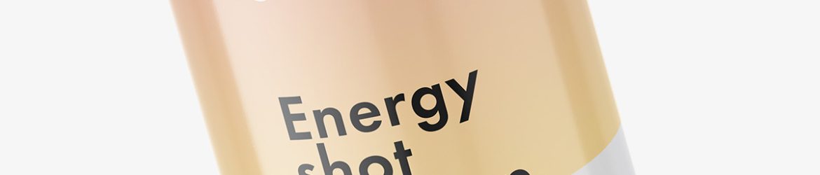 Energy shot can mockup / glossy Energy shot can mockup / glossy