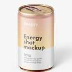Energy shot can mockup / matt