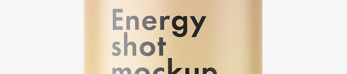 Energy shot can mockup / matt