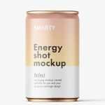 Energy shot can mockup / matt
