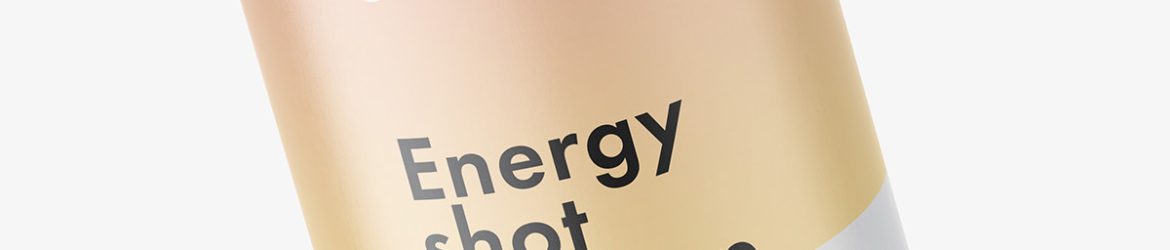 Energy shot can mockup / matt