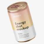 Energy shot can mockup / matt