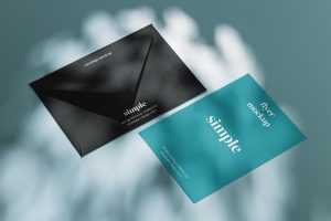 Envelope with flyer mockup