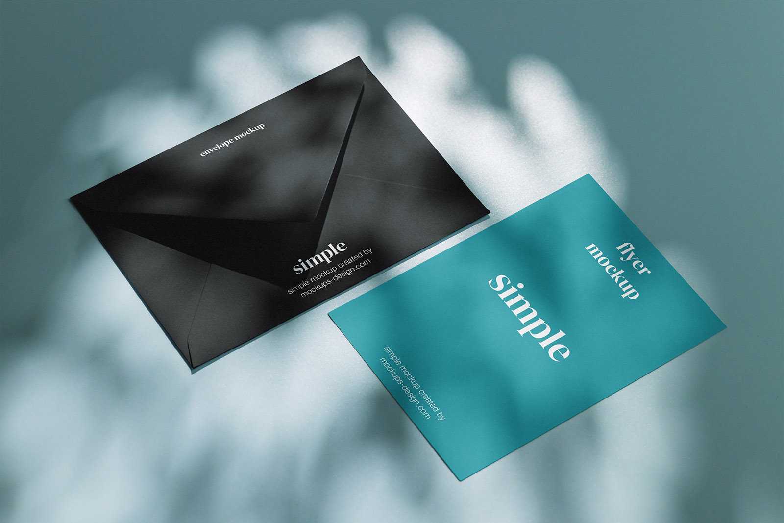 Envelope with flyer mockup