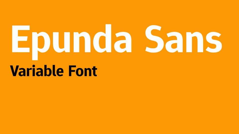 Epunda Sans Font Family › Fontesk