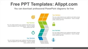 Equal cube stairs PowerPoint Diagram Template