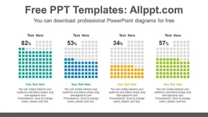 Equalizer cube charts PowerPoint Diagram Template