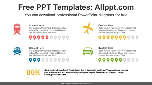 Equalizer Placemark Charts PowerPoint Diagram