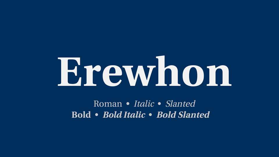 Erewhon Font Family › Fontesk