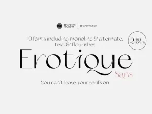 Erotique Sans Serif Font Demo