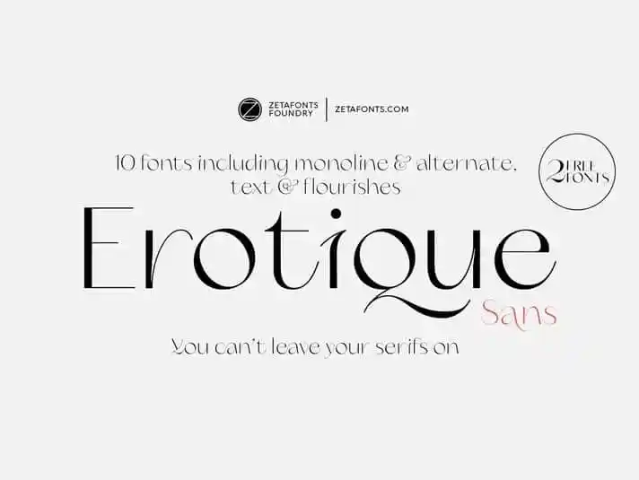 Erotique Sans Serif Font Demo