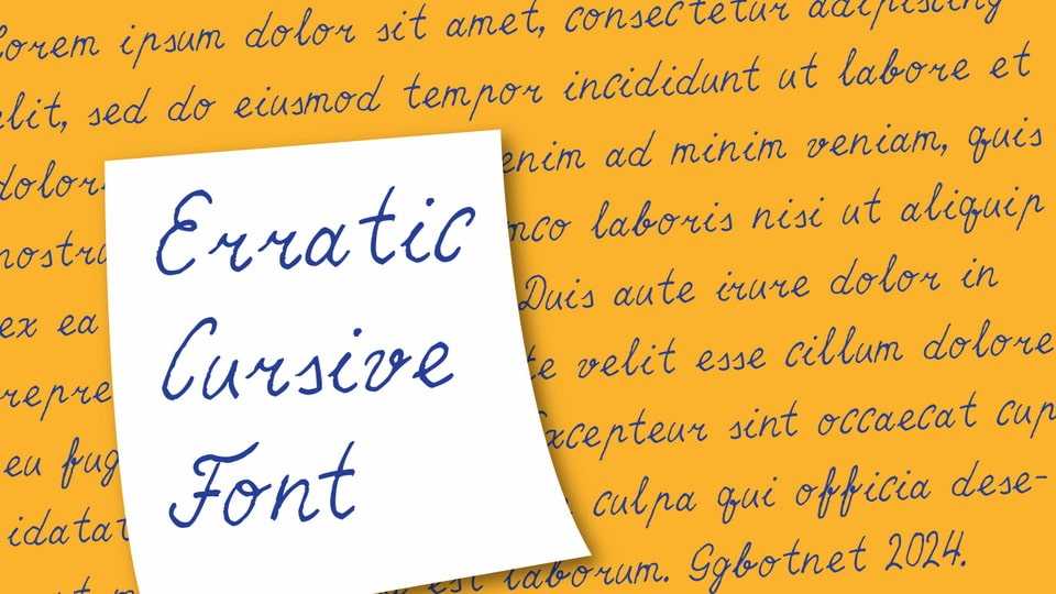 Erratic Cursive Font › Fontesk