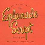 Esplanade Script font - Fonte Grátis Esplanade Script font