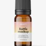 Essential oil bottle mockup / amber