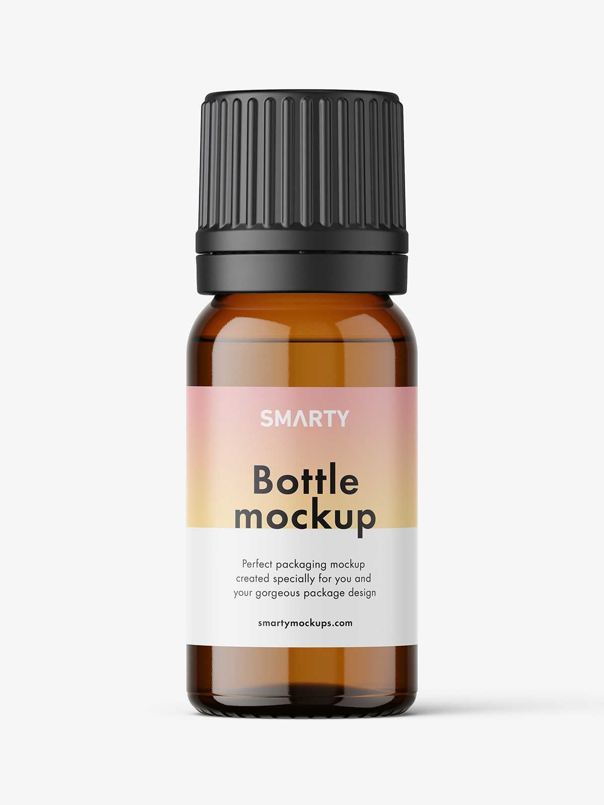Essential oil bottle mockup / amber