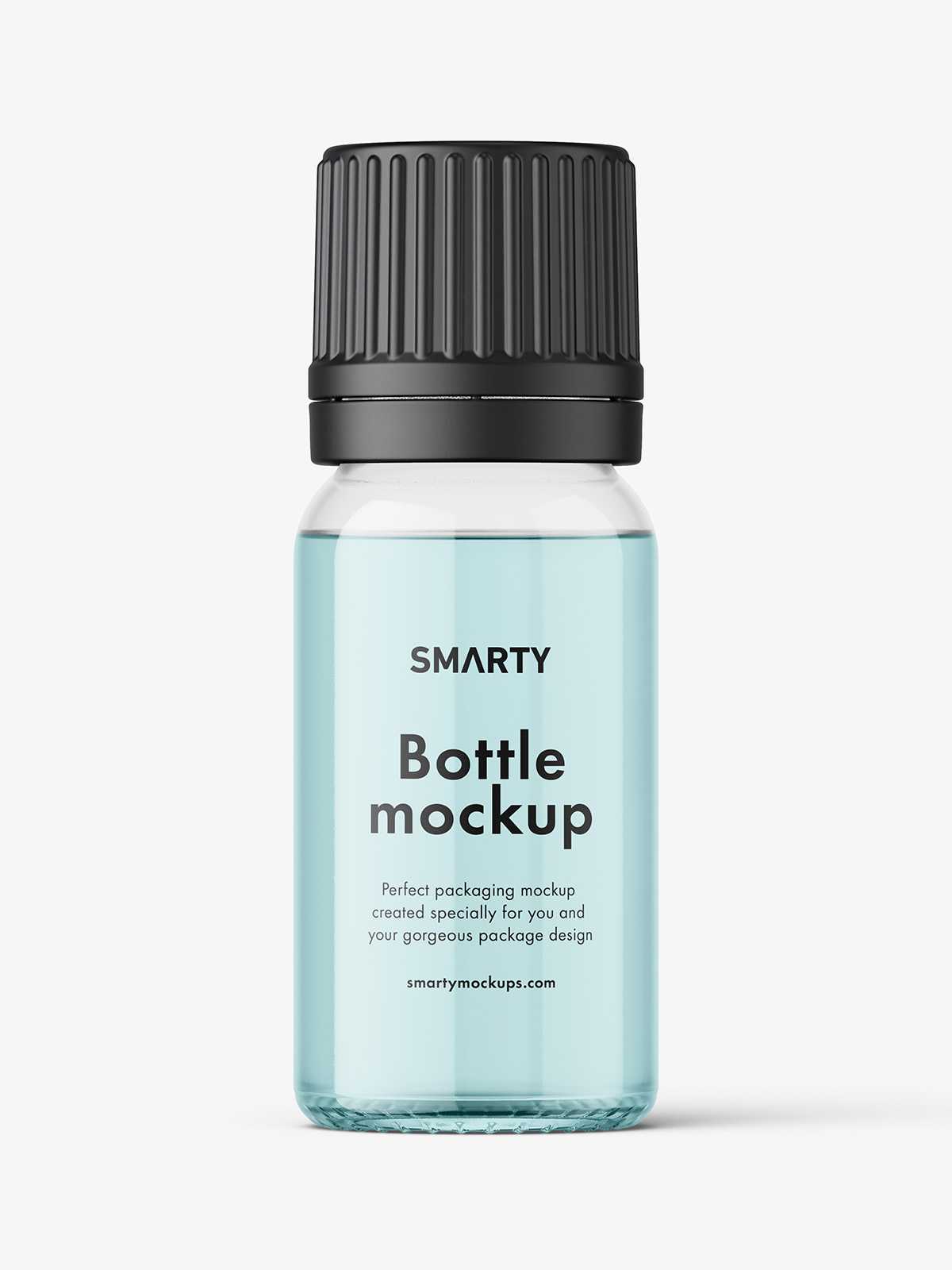Essential oil bottle mockup / clear