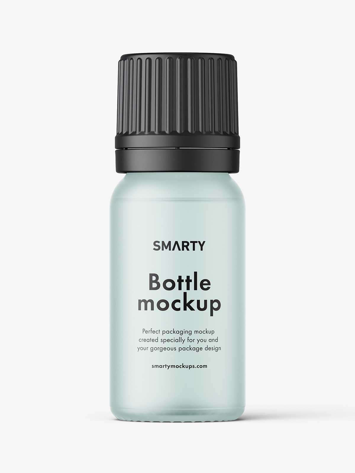 Essential oil bottle mockup / frosted