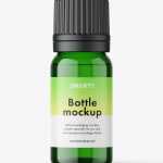 Essential oil bottle mockup / green