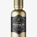 Essential oil bottle mockup / metallic