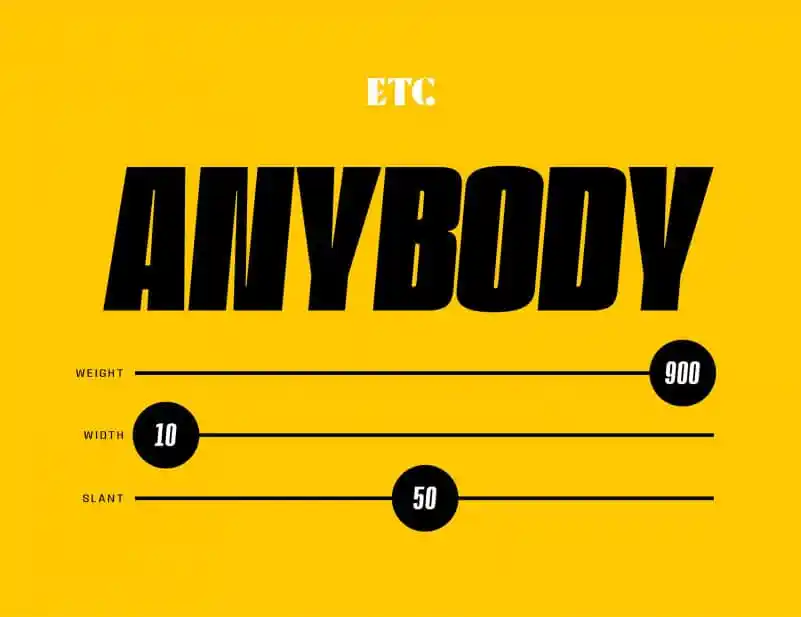 ETC Anybody Font Family