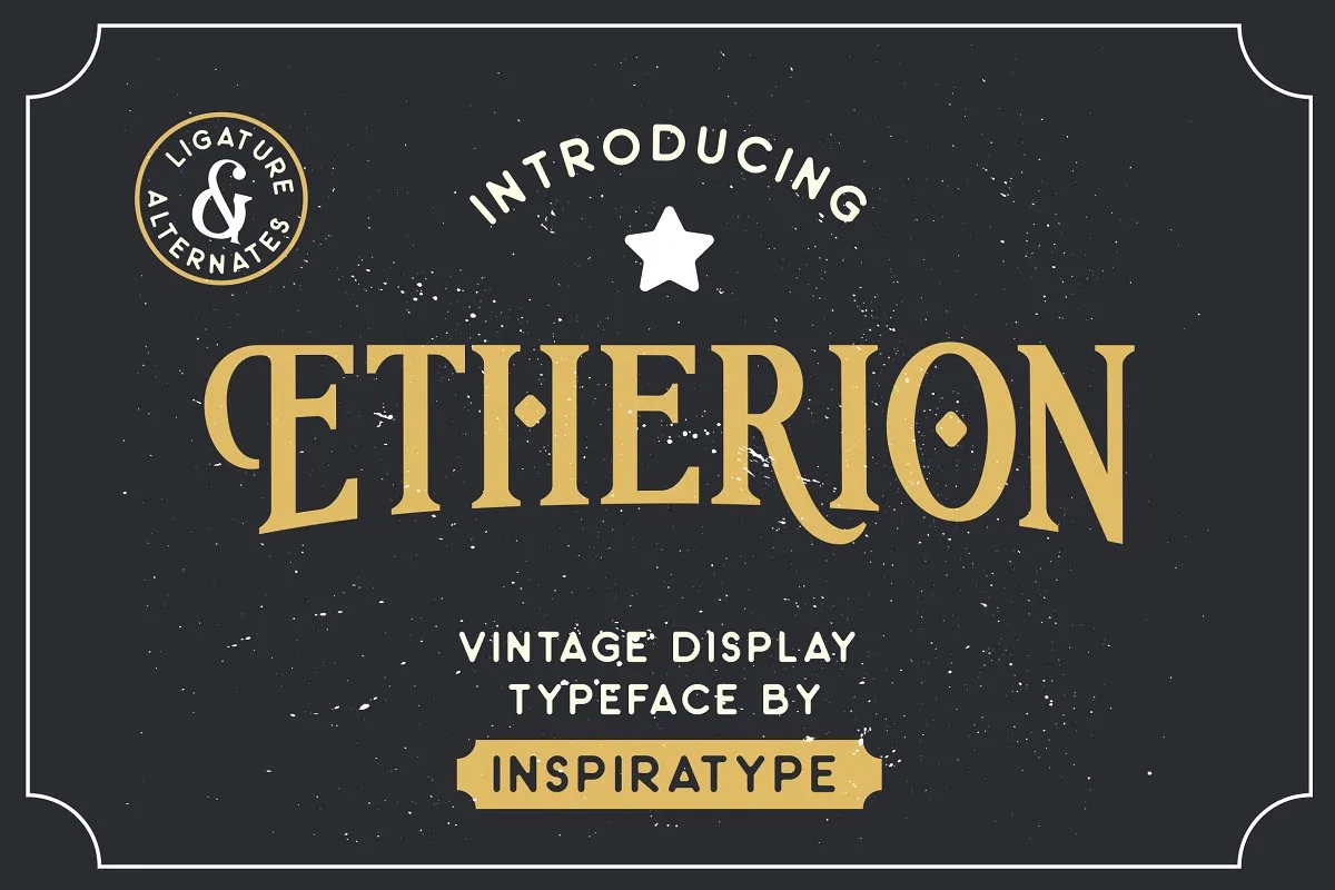 Etherion Vintage Display Font