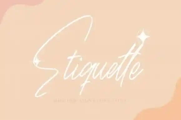 Etiquette Handwritten Font