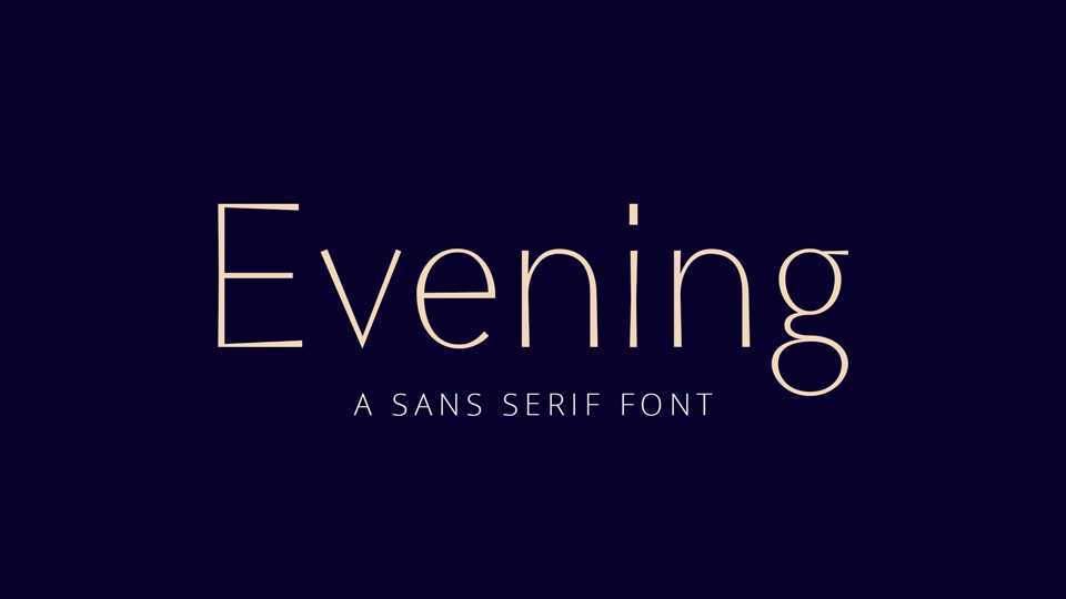 Evening Font › Fontesk