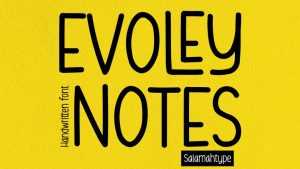 Evoley Notes Font › Fontesk