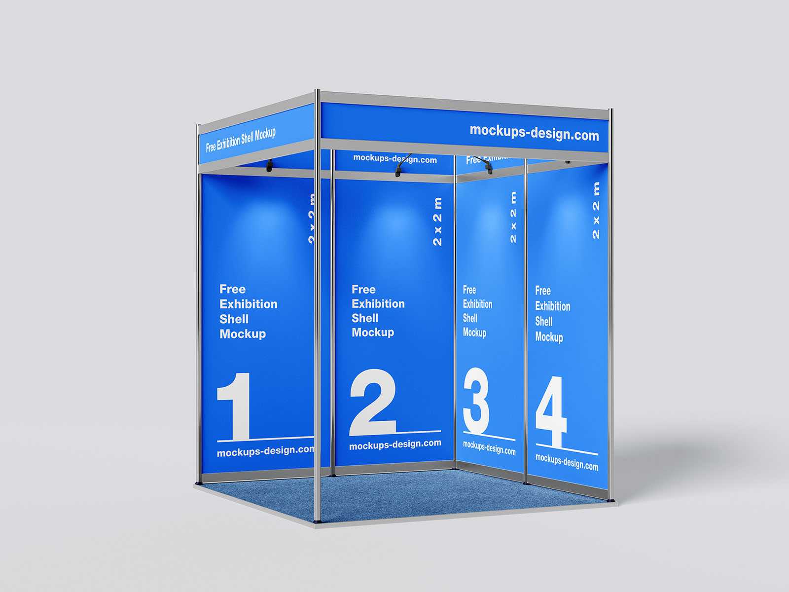 Exhibition shell mockup / 2 x 2 m