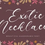 Exotic Necklace Handdrawn Font