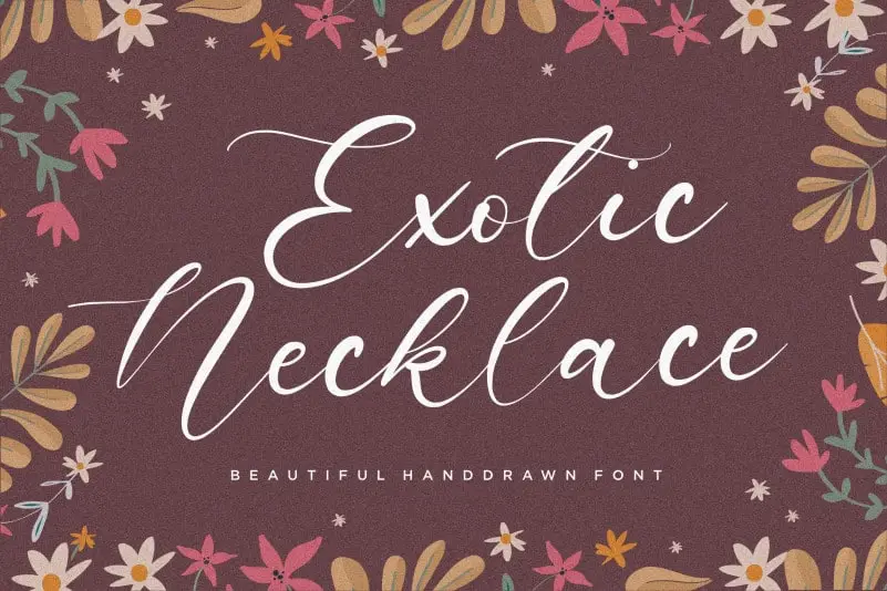 Exotic Necklace Handdrawn Font