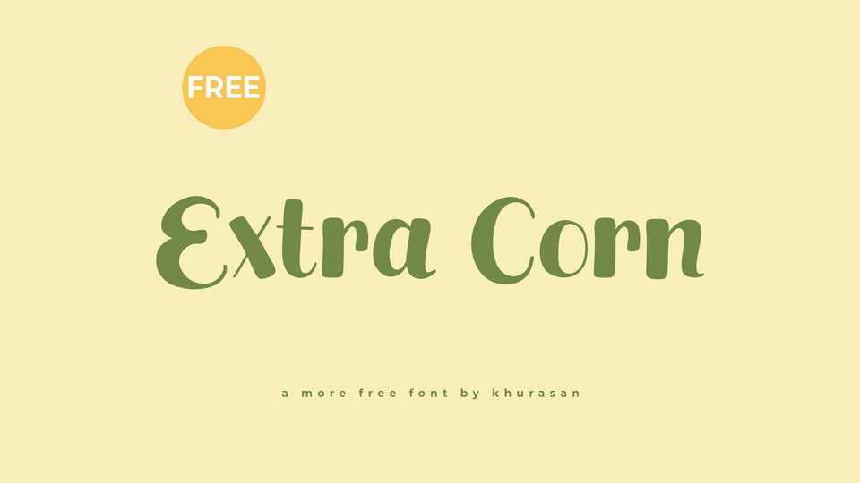 Extra Corn Font › Fontesk