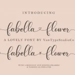 Fabella Flower Calligraphy Font