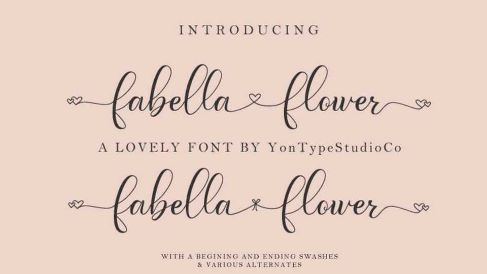 Fabella Flower Script Font › Fontesk