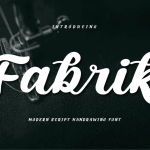 Fabrik Script Font - Fonte Grátis Fabrik Script Font