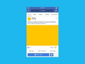 Facebook Mobile Post Mockup (PSD)