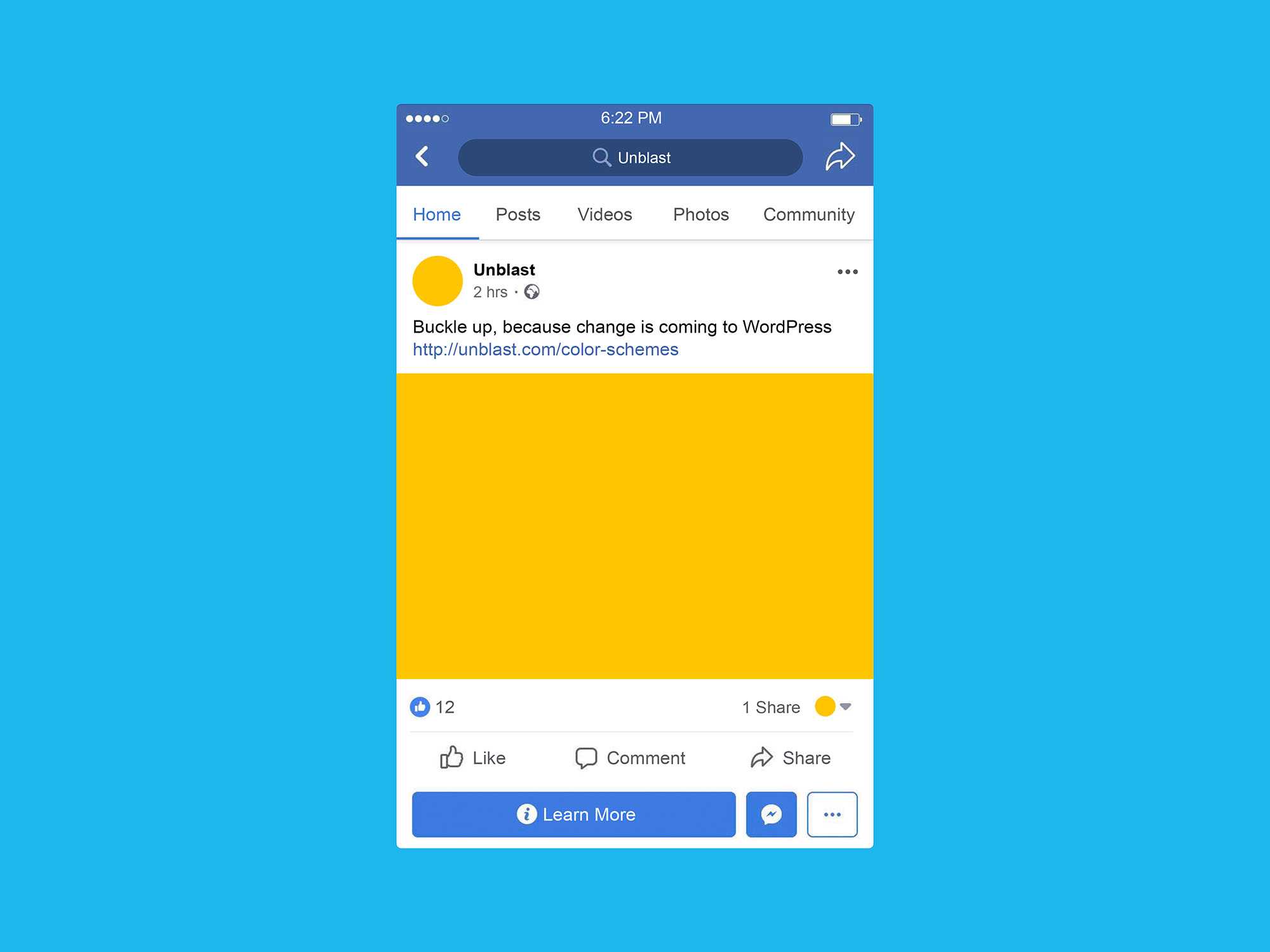 Facebook Mobile Post Mockup (PSD)