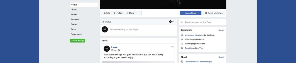 Facebook Page Mockup 2019 (PSD)