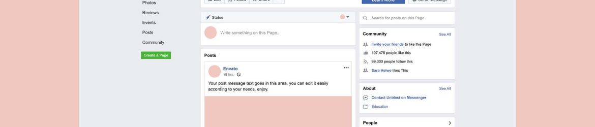 Facebook Page Mockup (2020)