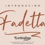Fadetta Script Font - Fonte Grátis Fadetta Script Font