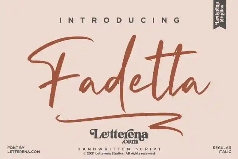 Fadetta Script Font