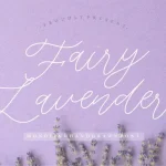 Fairy Lavender Monoline Handdraw Font - Fonte Grátis Fairy Lavender Monoline Handdraw Font